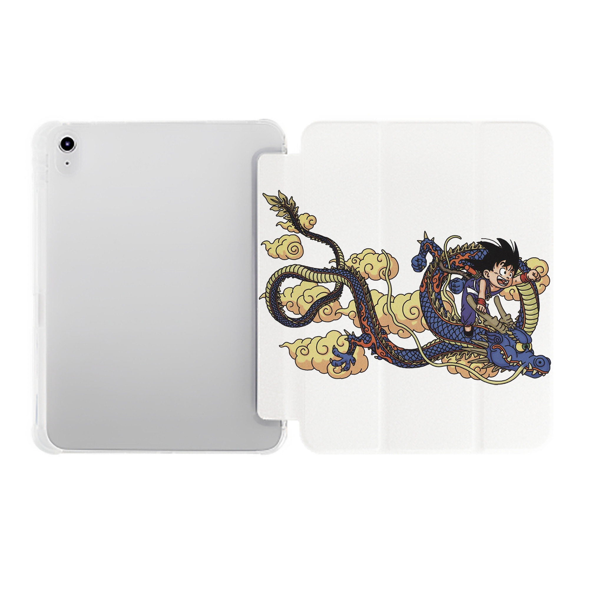 （画像用） ドラゴンボール 神龍 シェンロン DRAGON BALL Shenron IPad ケース ペン収納付き 三つ折りスタンド PUレザー×シリコン 対応機種9.5/10.5/10.9インチ